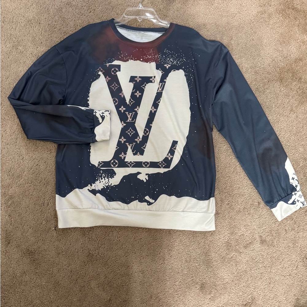 Designer Black and White Logo Sweatshirt